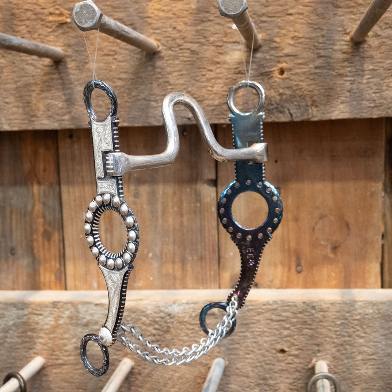 E.G. Engraved Port Bit w/Copper Inlay