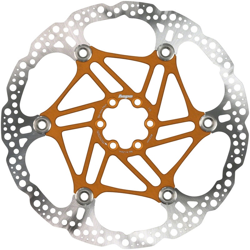 Hope Floating Disc Brake Rotor – 220mm 6-Bolt Orange