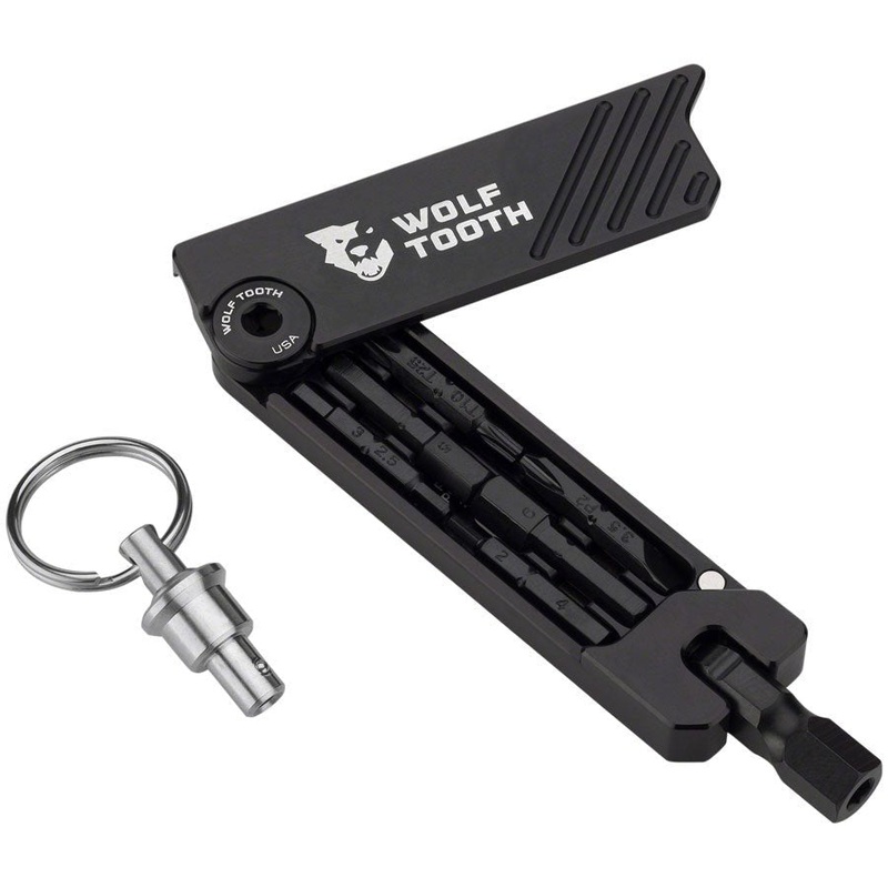 Wolf Tooth 6-Bit Hex Wrench Multi-Tool with Keyring – Black
