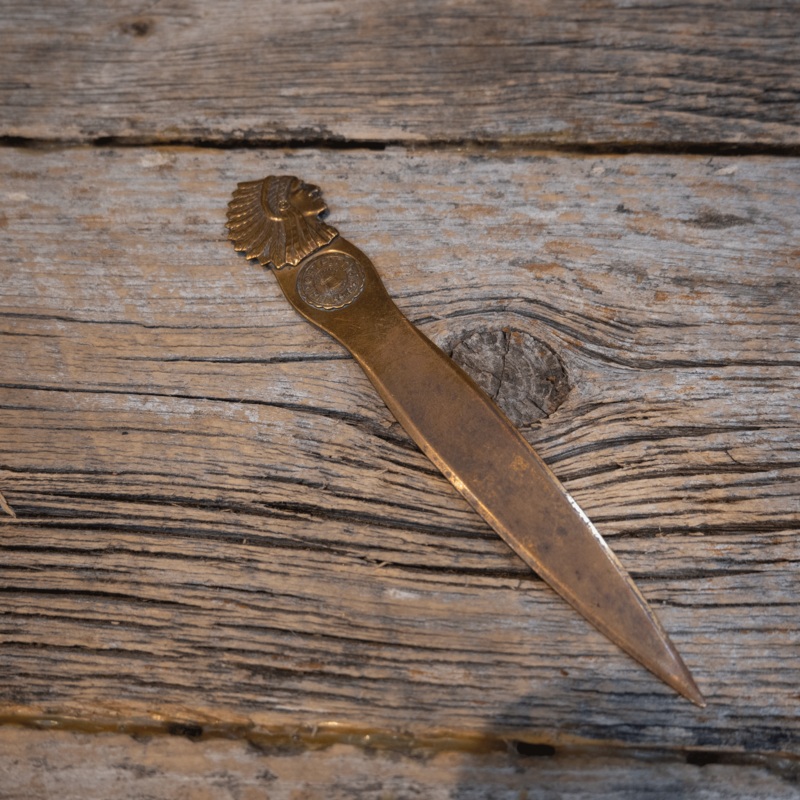 Vintage Brass Sounenir Fortpitt PA Letter Open