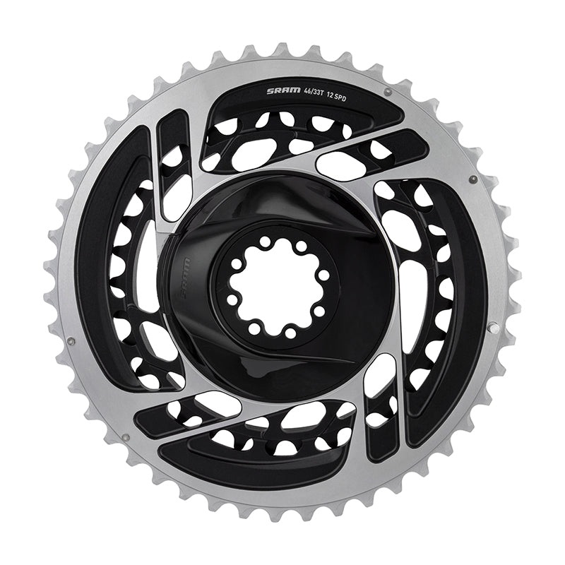 SRAM Red AXS 2x Chainring Teeth: 33/46 Speed: 12 BCD: Direct Mount Pair Aluminum Grey