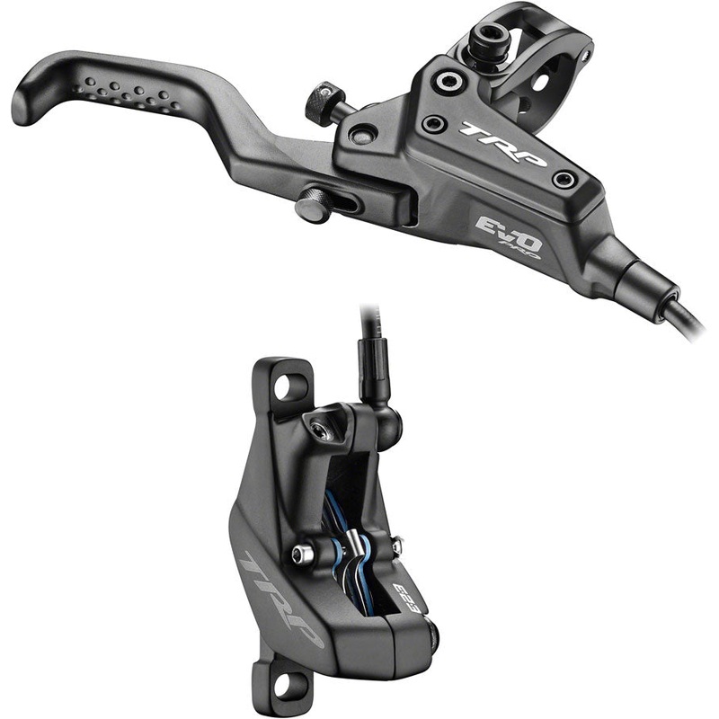 TRP DH-R Evo Pro Disc Brake and Lever – Hydraulic, 4-Pistion, Post Mount, Black