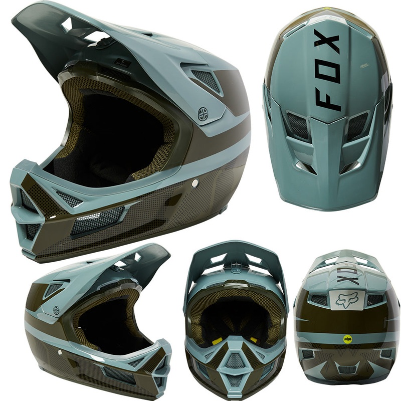 Fox Rampage Comp Helmet – L – Graphic Eucalyptus