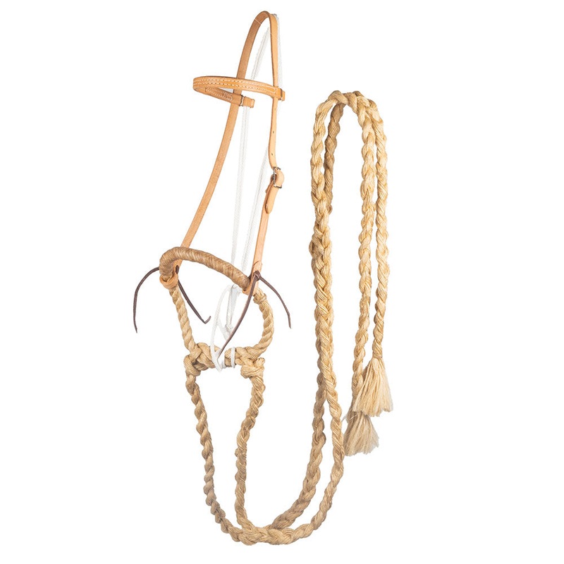 Teskeys Rawhide Braided Grass Loping Hackamore