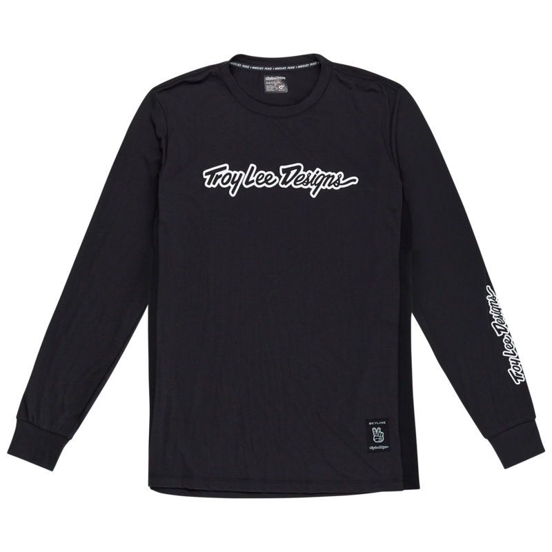 TLD Skyline Long Sleeve Ride Tee – M – Signature Black