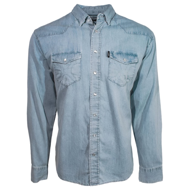 Hooey Men’s Chambray Denim Pearl Snap Shirt
