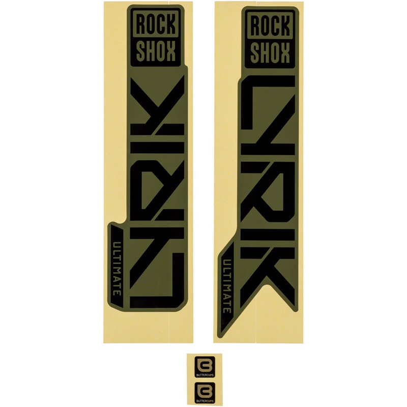 RockShox Fork Decal Kit – Lyrik Ultimate 27.5″/29″ Gloss BLK For Gloss Green 2023+