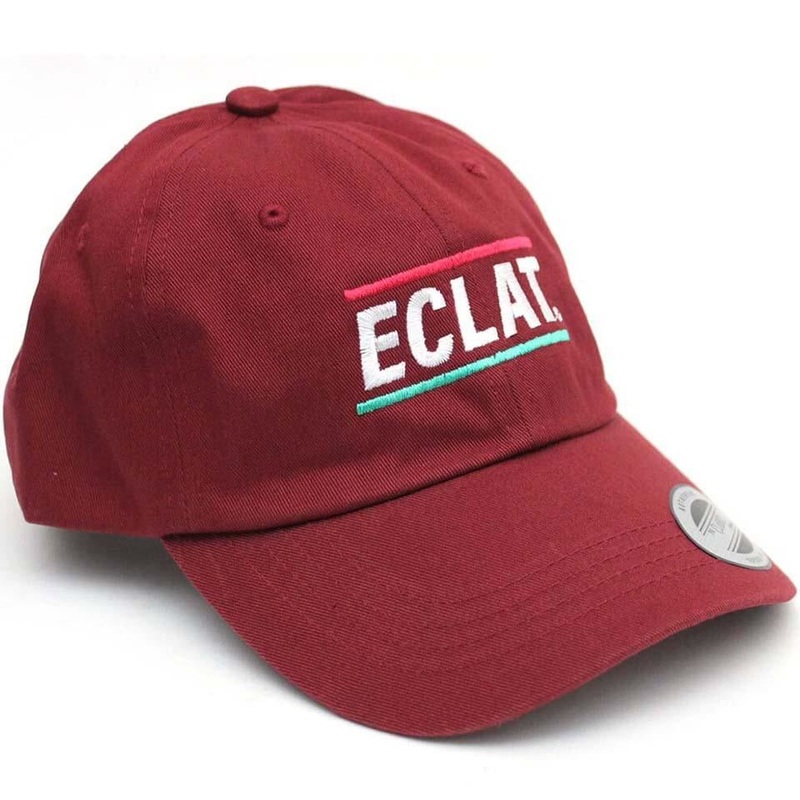 Eclat Pizza Place Embroidery Baseball Cap – Burgundy
