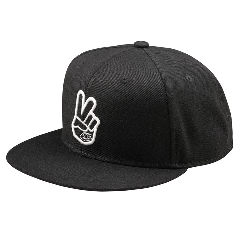 TLD Flat Bill Snapback Hat – OSFA – Peace Black