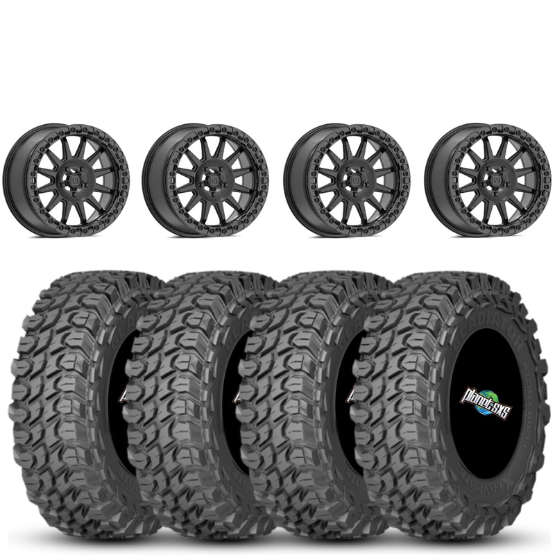 Valor V09 Beadlock 15×7 Brushed Charcoal 5+2 6/5.5 on Gladiator X Comp 10 Ply 35×10-15