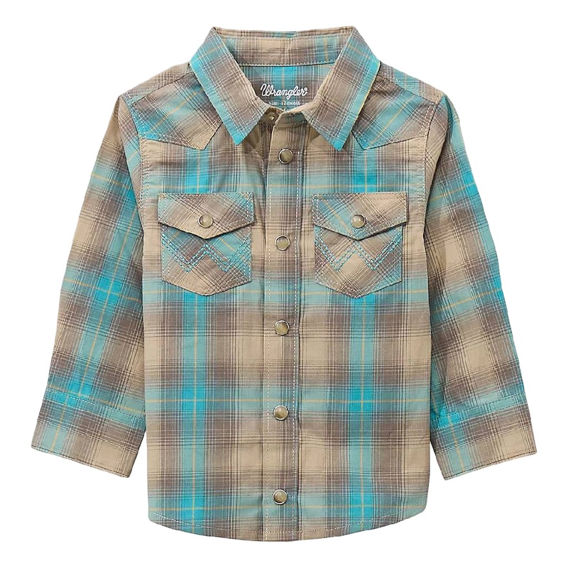 Wrangler Baby Boy’s Plaid Pearl Snap Shirt