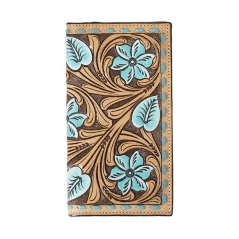 3D Floral Tooled Rodeo Wallet
