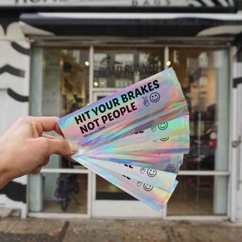 ROAD RUNNER Hit Your Brakes Not People Sticker