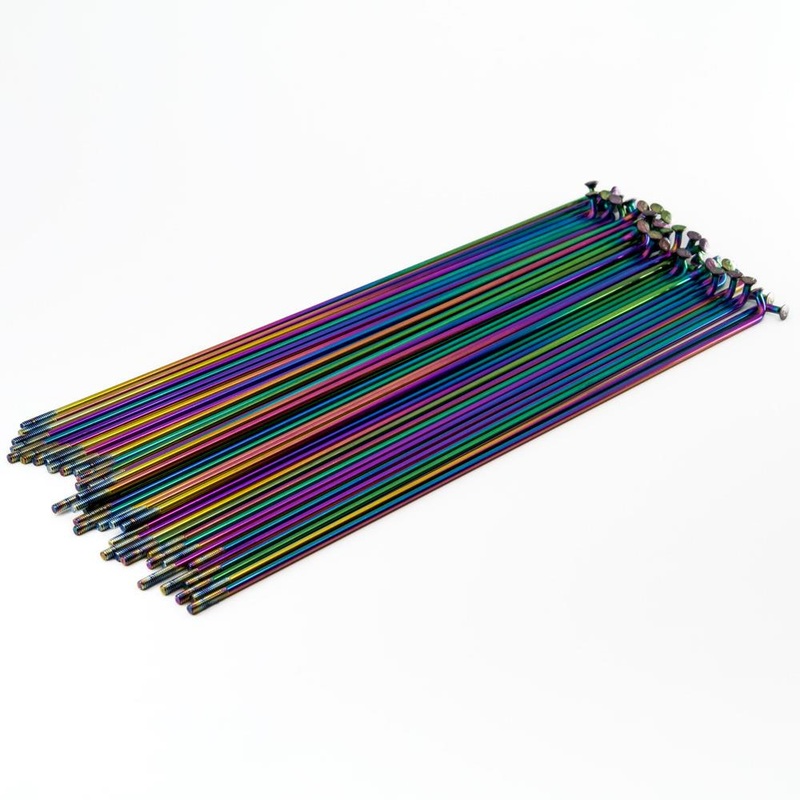 Source Titanium Spokes (40 Pack) – Rainbow