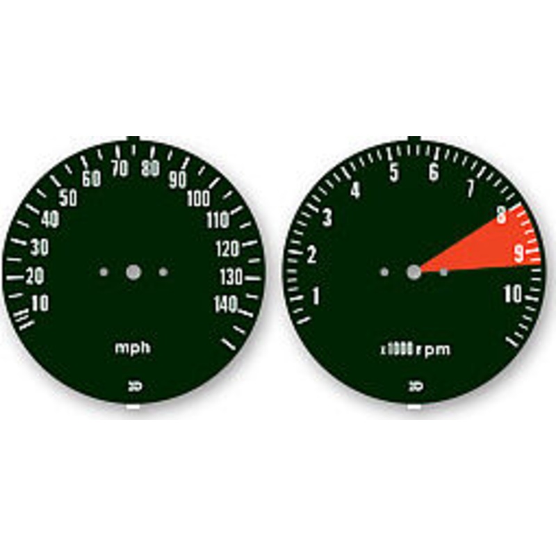 CB750K 1975 Speedo & Tach Face Decal Set ~ MPH