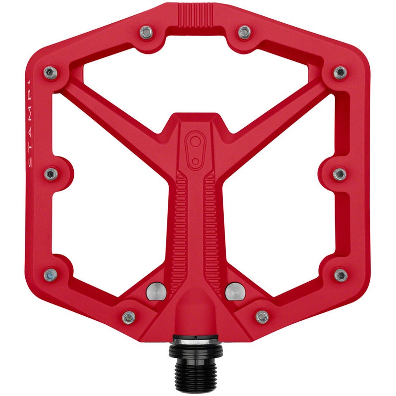 Crankbrothers Stamp 1 Gen 2 Pedals – Platform, Composite, 9/16″, Red, Large