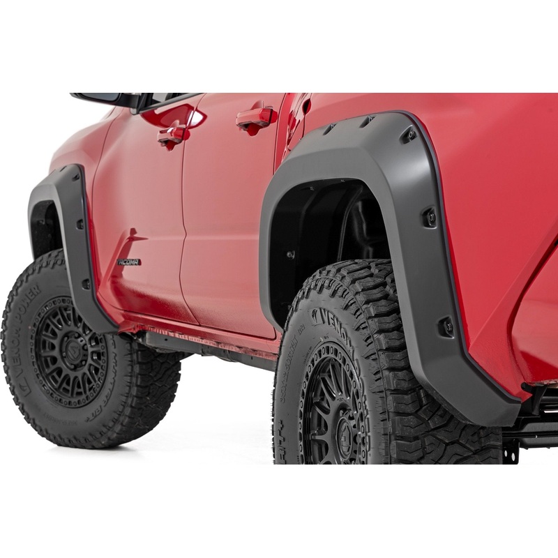 Rough Country | Pocket Fender Flares | 202 Gloss Black | Toyota Tacoma 2WD/4WD (2024-2025) | F-T12421-202