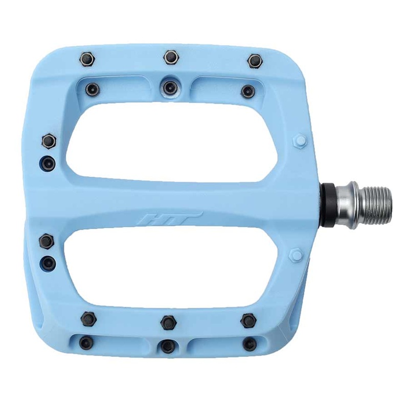 HT Components PA03A Nano P Platform Pedals Body: Nylon Spindle: Cr-Mo 9/16” Blue Pair