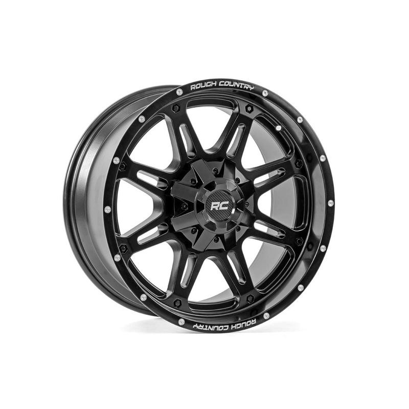 Rough Country | Rough Country 94 Series Wheel | One-Piece | Matte Black | 20×10 | 8×6.5 | -18mm | 94201010