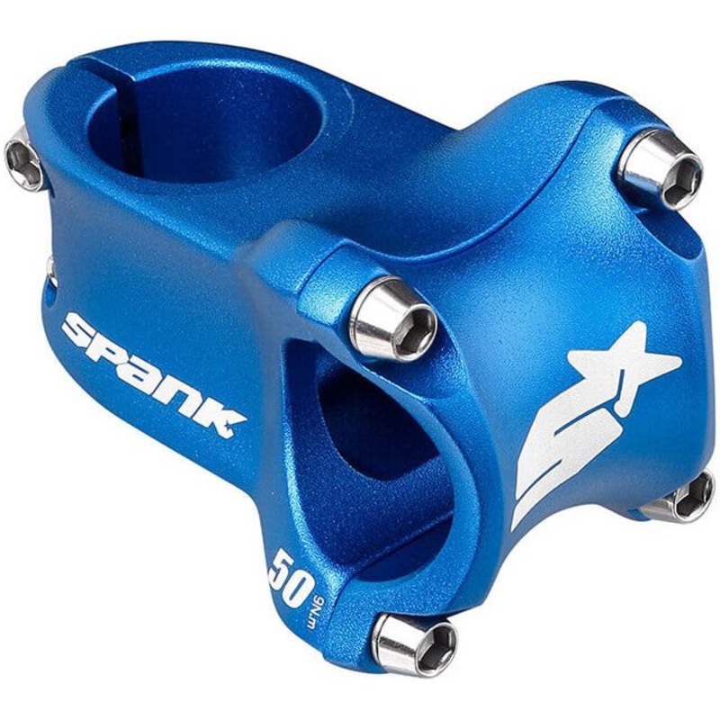 Spank Spike Race 2 Stem – 1 1/8th Inch Steerer – 31.8mm – 50mm – 0 Degree – Blue