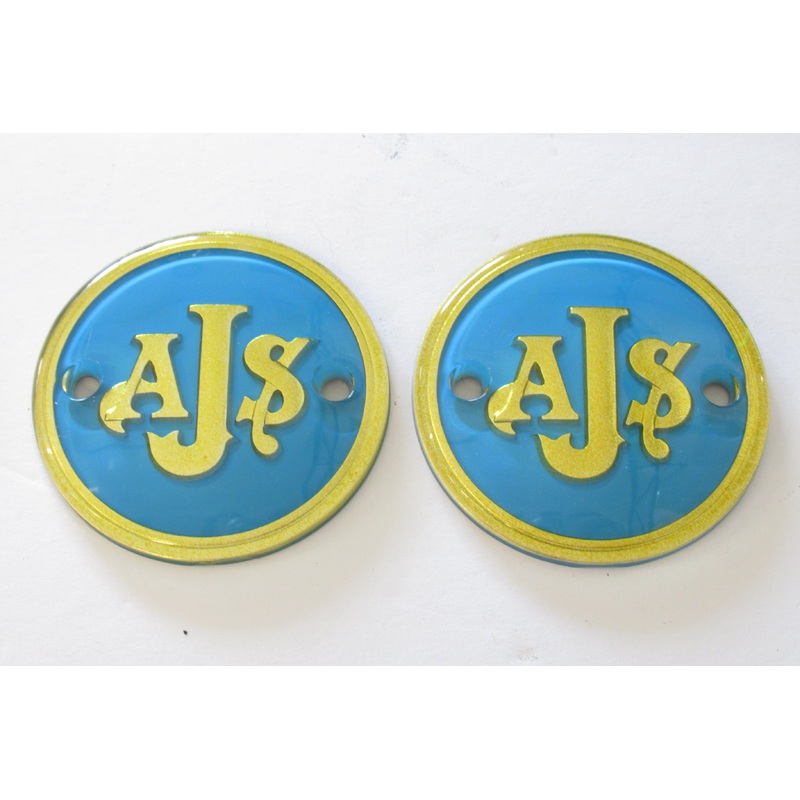 AJS tank badge blue & gold AMC petrol tank 1956 57 58 59 60 emblem 022520