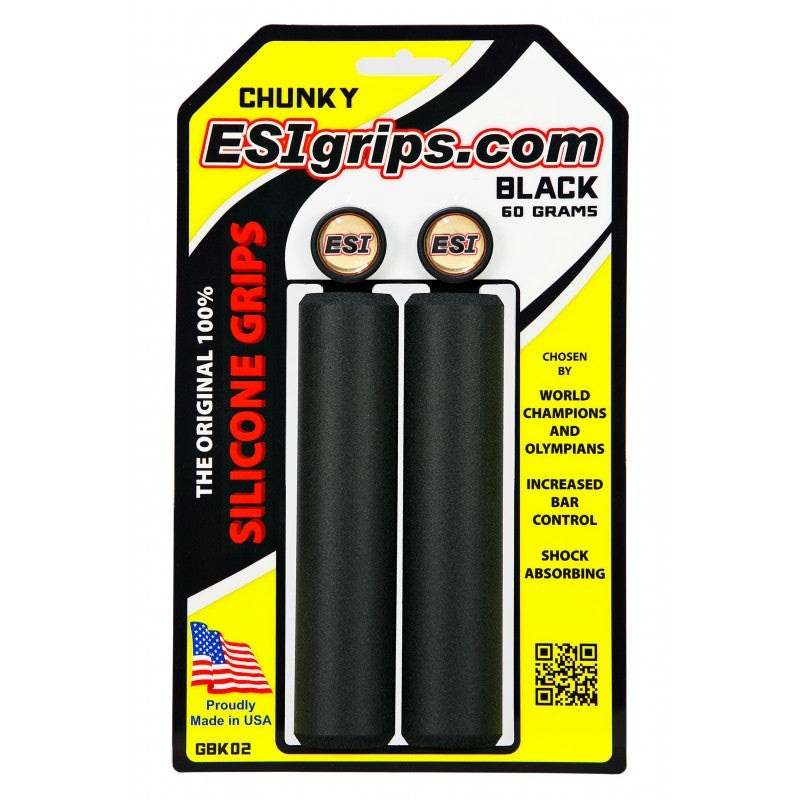 Chunky 32mm Silicone Grips Black