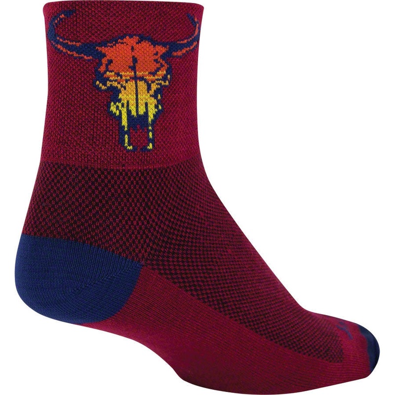 Classic Desert Skull Bike Socks – Red Red