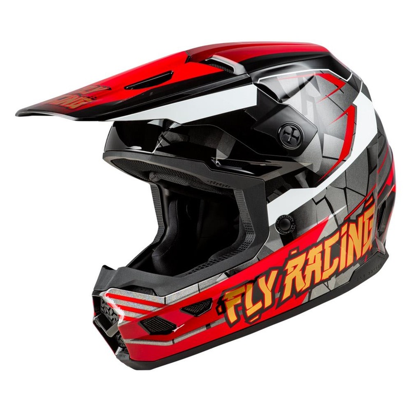 Fly Racing Youth Kinetic Scorched Helmet – Red/Black/White