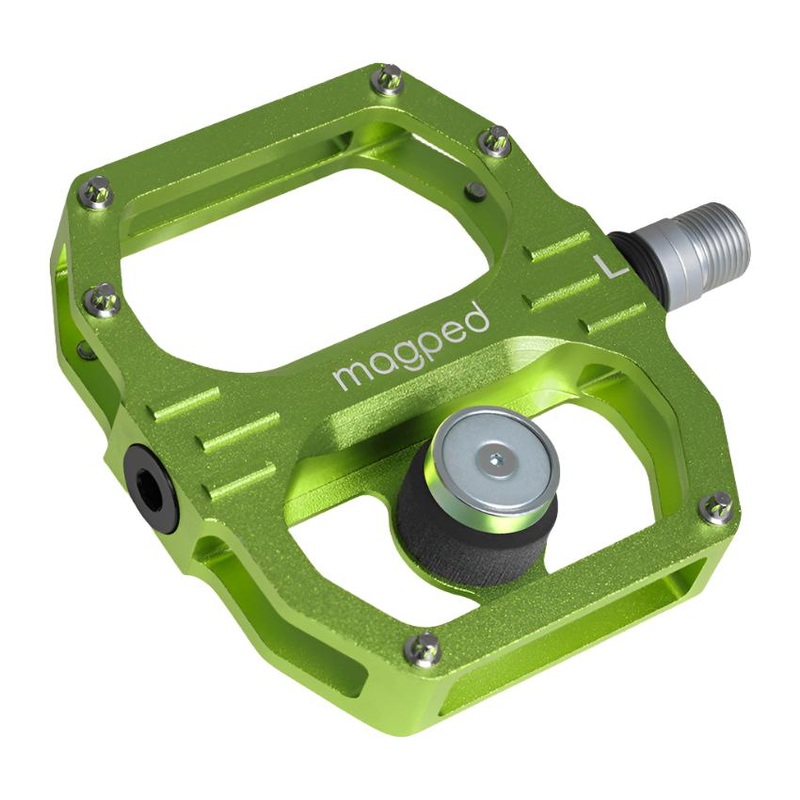 Magped Sport2 150N Magnetic Flat Pedals – Standard – Green