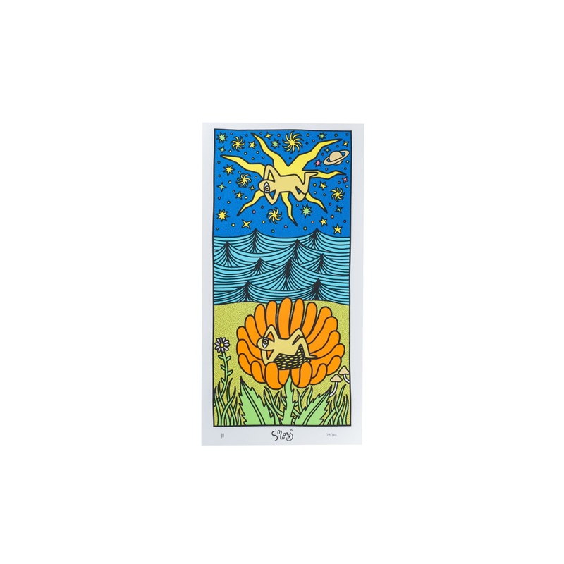 SimWorks Earth Gazer Screen Print by Nicholas Haig-Arack