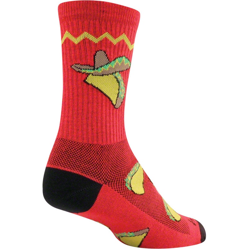 SockGuy Crew Taco Socks – 6″ Red Small/Medium
