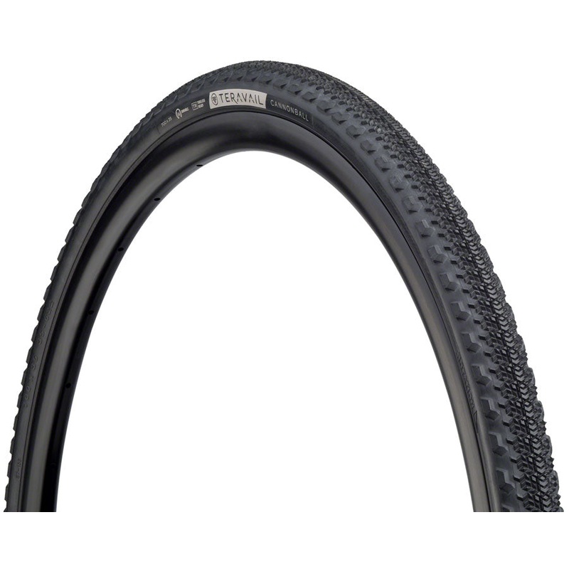 Teravail Cannonball Tire – 700 x 38, Tubeless, Folding, Black, Durable, Fast Compound