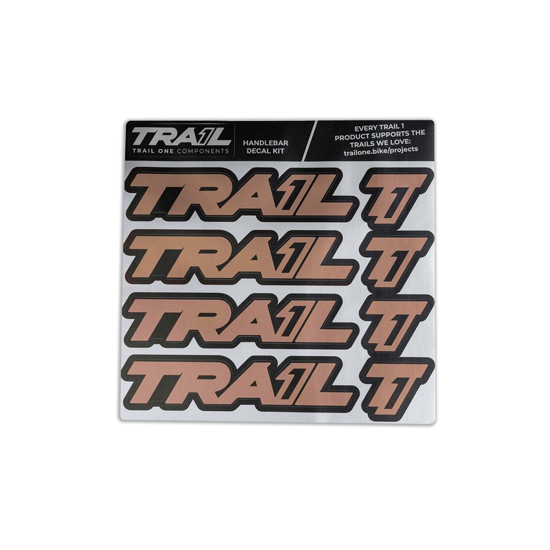 Trail One Components Crockett Handlebar Decal Kit Stealth