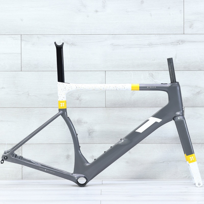 3T Strada 1x Disc Brake Aero Road Bike Frameset 700c Grey/Gold