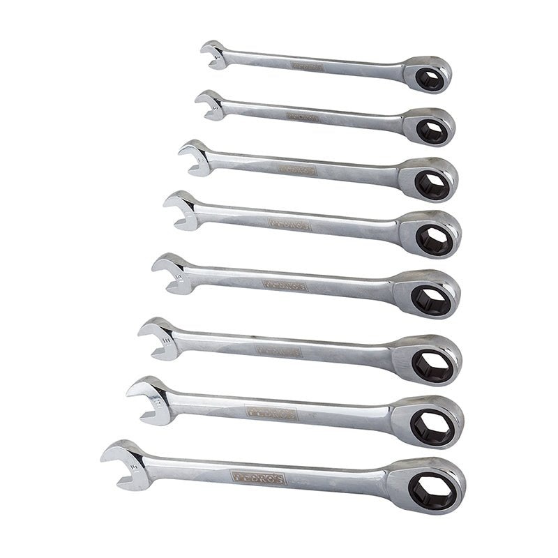 Pedros Ratchet Wrenches Ratcheting Wrench – Set of 8