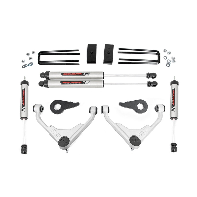 Rough Country | 3 Inch Lift Kit | FT Code | V2 | Chevy/GMC 2500HD/3500HD/Suburban 2500/Yukon XL 2500 (01-10) | 859670