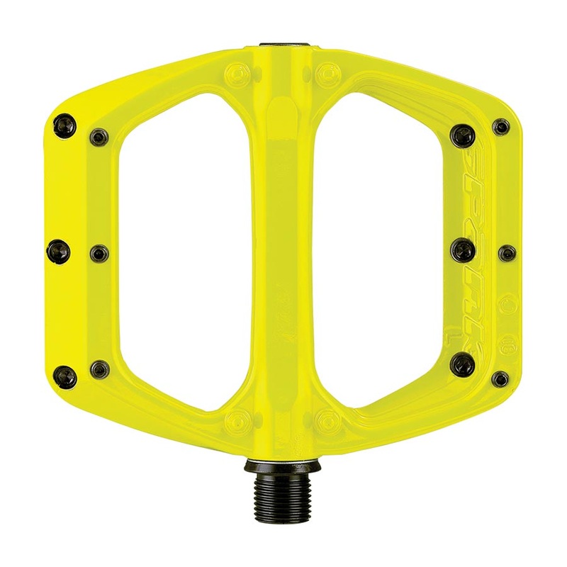 Spank SPOON DC Platform Pedals Body: Aluminum Spindle: Cr-Mo 9/16” Yellow
