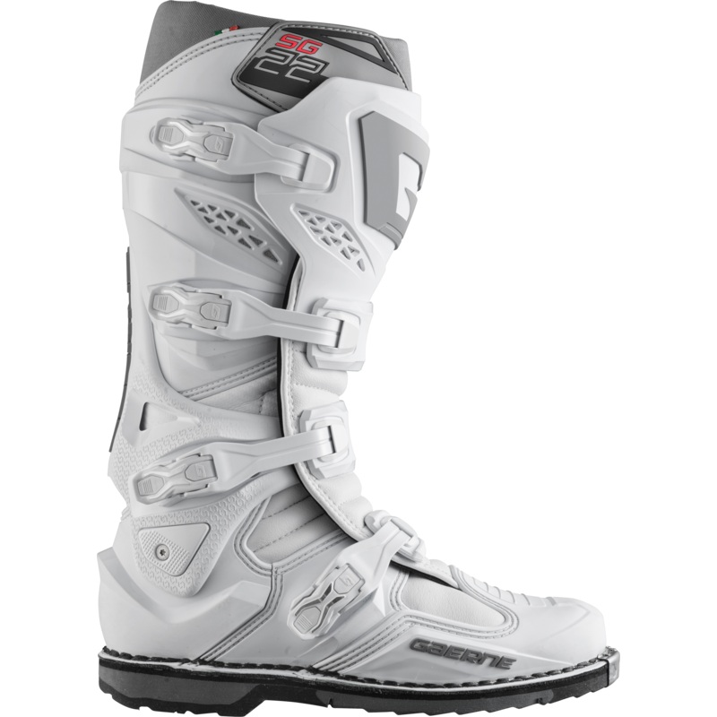 GAERNE SG 22 Boots White Size 11 – High-Performance Motorcycle Footwear