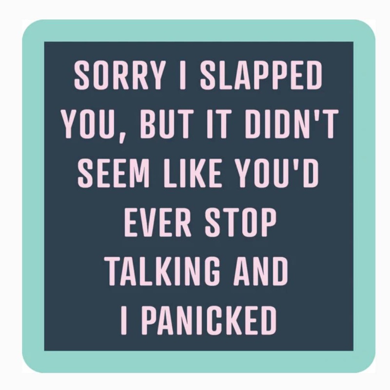 “Sorry I Slapped You” Coaster
