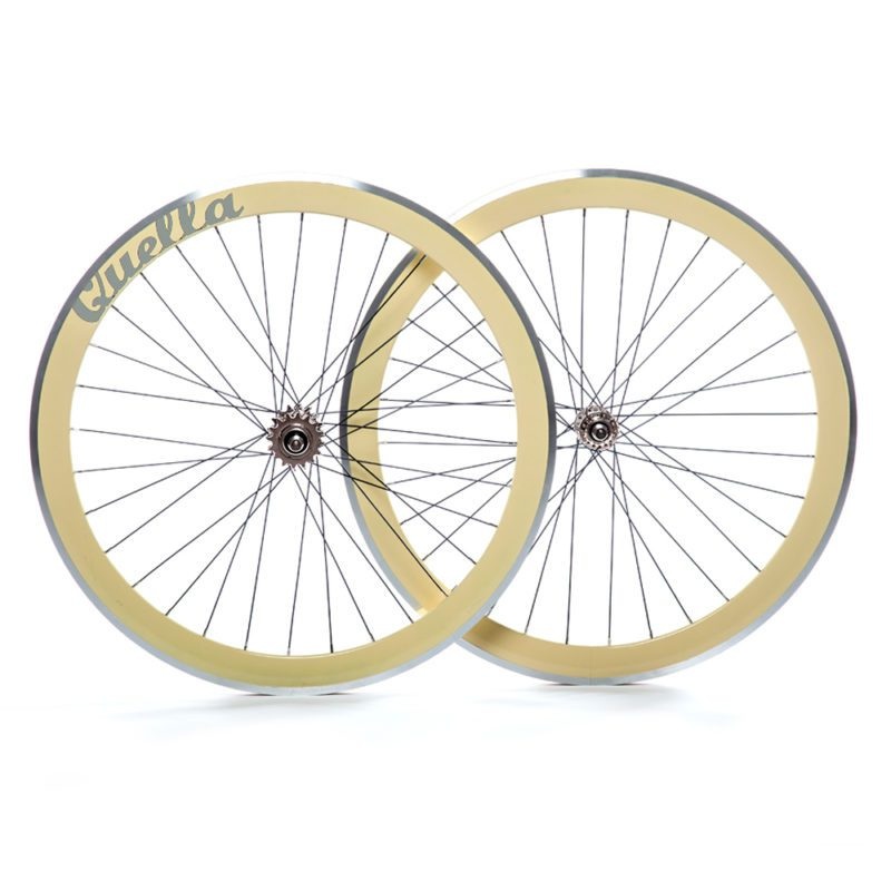 Bicycle Wheelset – Cream 40mm Deep V – 25 Tan