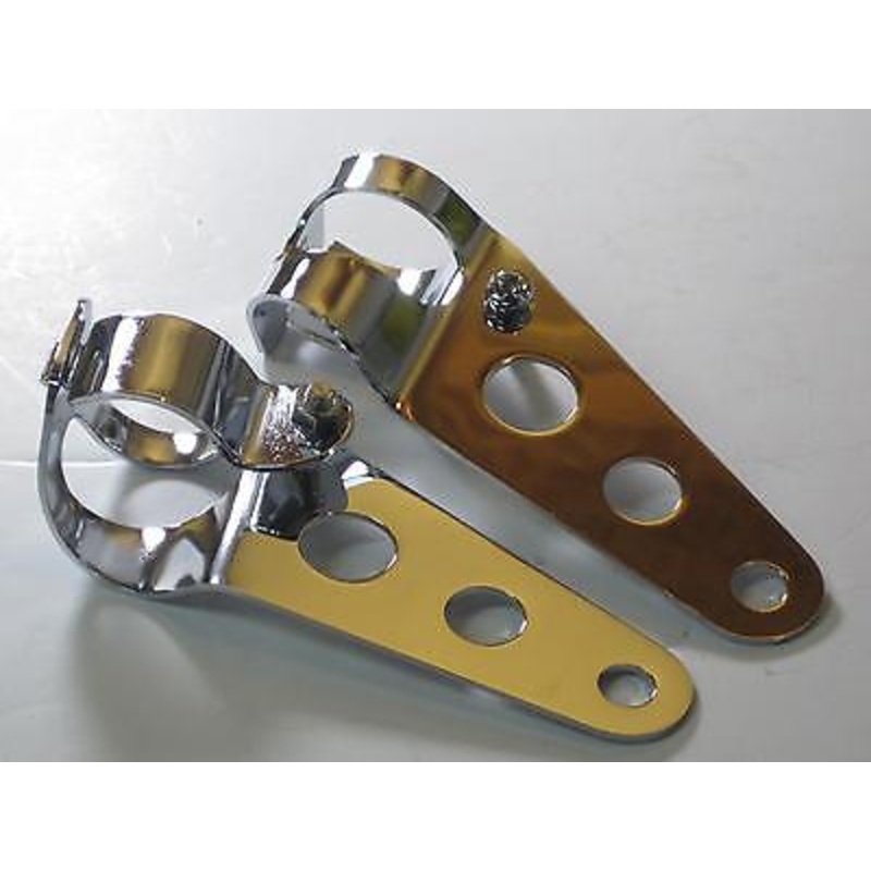 Headlight BRACKETS ears chrome Cafe Racer 26-35mm forks bracket set Triumph BSA