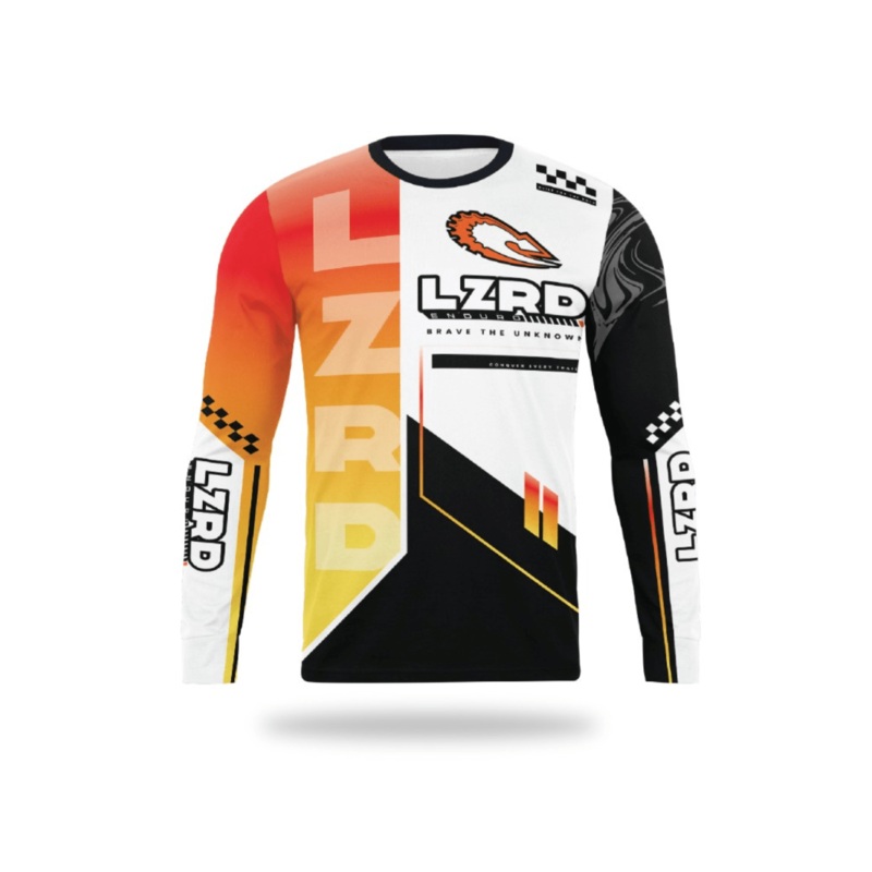 LZRD Enduro MX Jersey – Customizable White
