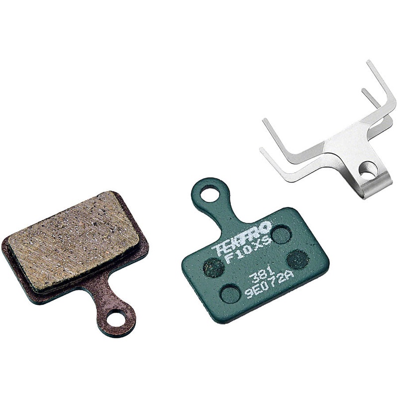 Tektro F10XS Disc Brake Pads – Low Noise Resin For Use With Flat Mount Caliper Green