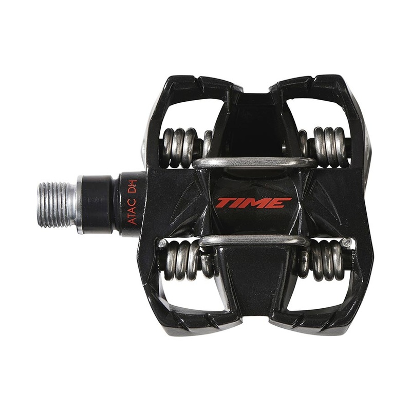 Time ATAC DH 4 Pedals – Dual Sided Clipless Platform Aluminum 9/16″ BLK/Red