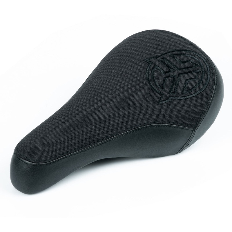 Federal Mid Stealth Logo Seat – Black Canvas Top With Faux Leather Panels And Black Embroidery