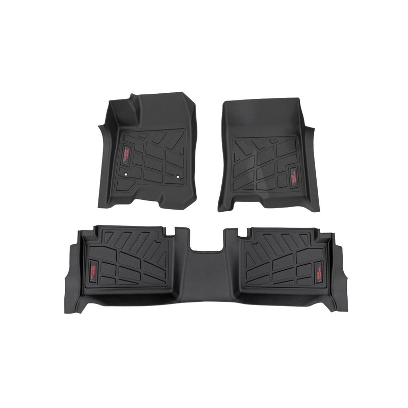 Rough Country | Sure-Fit Floor Mats | Front & Rear | Chevy/GMC Canyon/Colorado 2WD/4WD (2023-2026) | SM21313