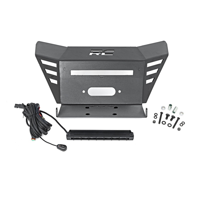 Rough Country | Winch Plate | 10″ Black Slimline | Honda Pioneer 520 | 92078