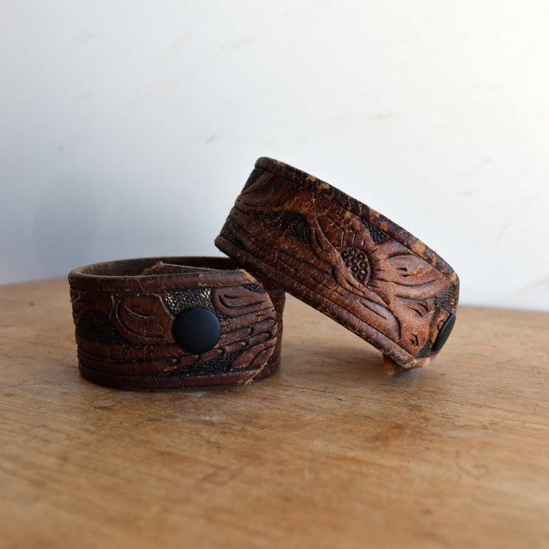 Used Leather Bracelets Set of 2