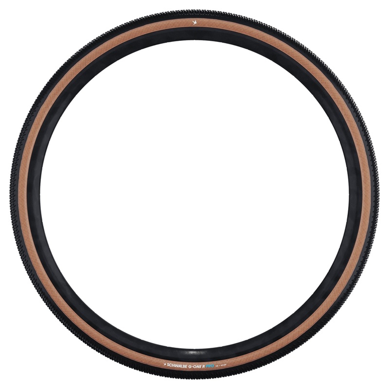 Schwalbe G-One R PRO Tyre – 700c – 40c – Yes – Addix – Race – V-Guard – Medium – Medium Duty Protection – Folding – Tan