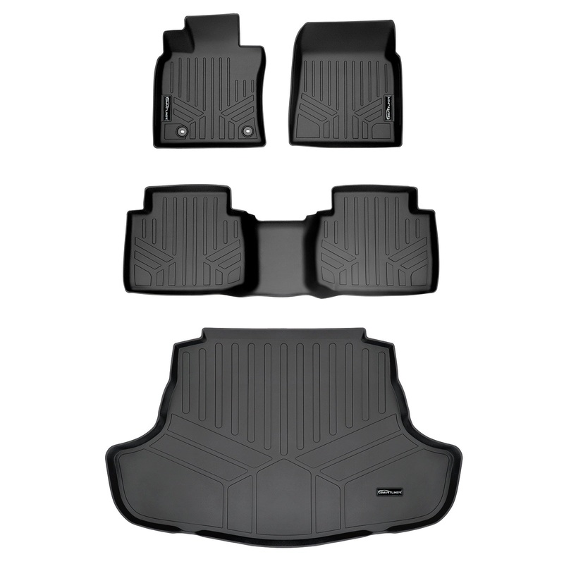 SMARTLINER Custom Fit Floor Liners For 2018-2025 Toyota Camry Standard Models Only (No Hybrid) Black